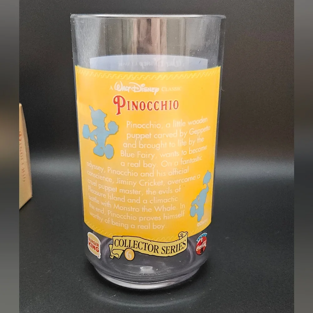 Burger King Walt Disney Classic Collector Series Pinocchio Cup in Box